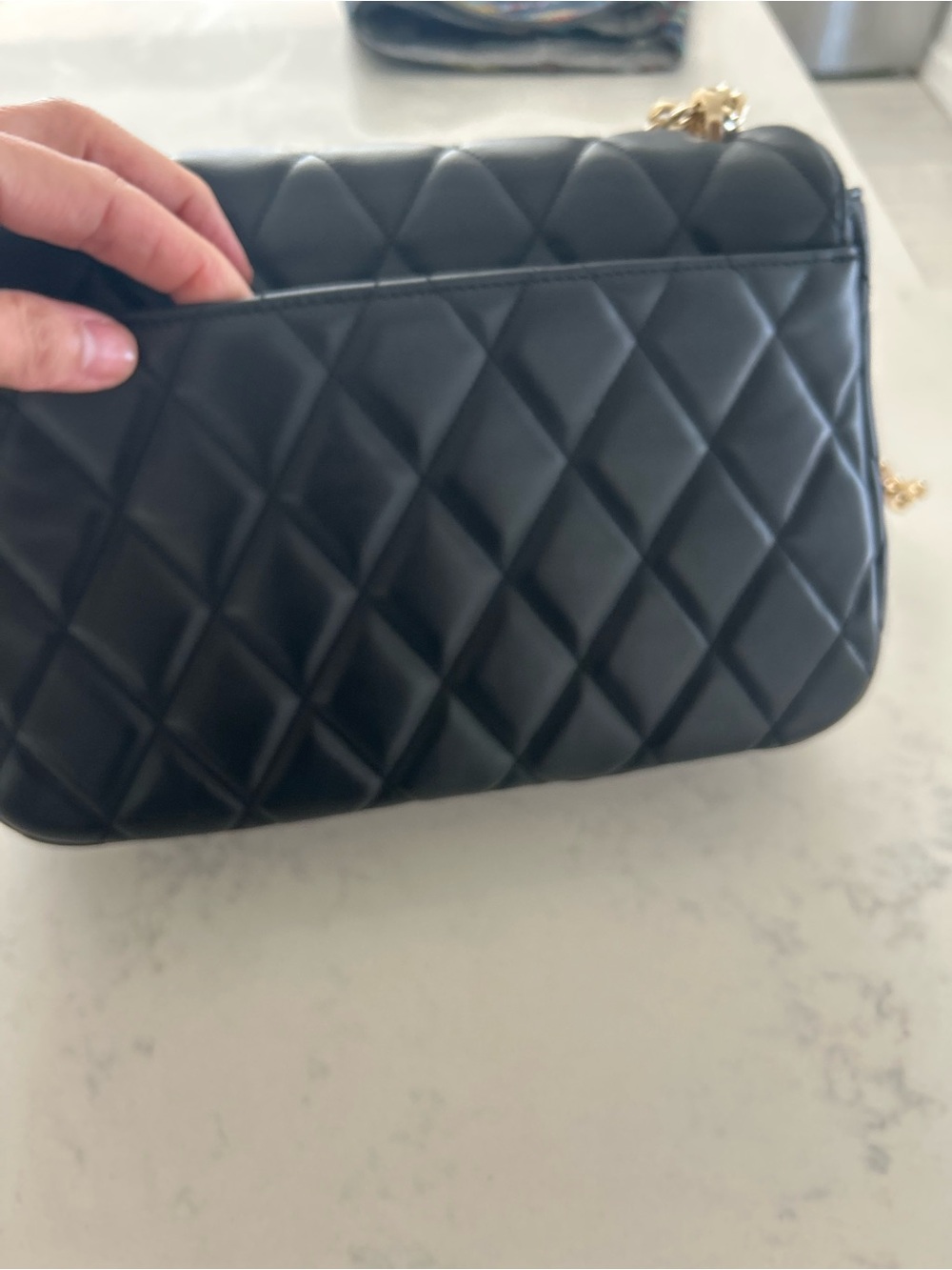 kate spade Black Quilted Crossbody with Gold Chain - Picture 3 of 14